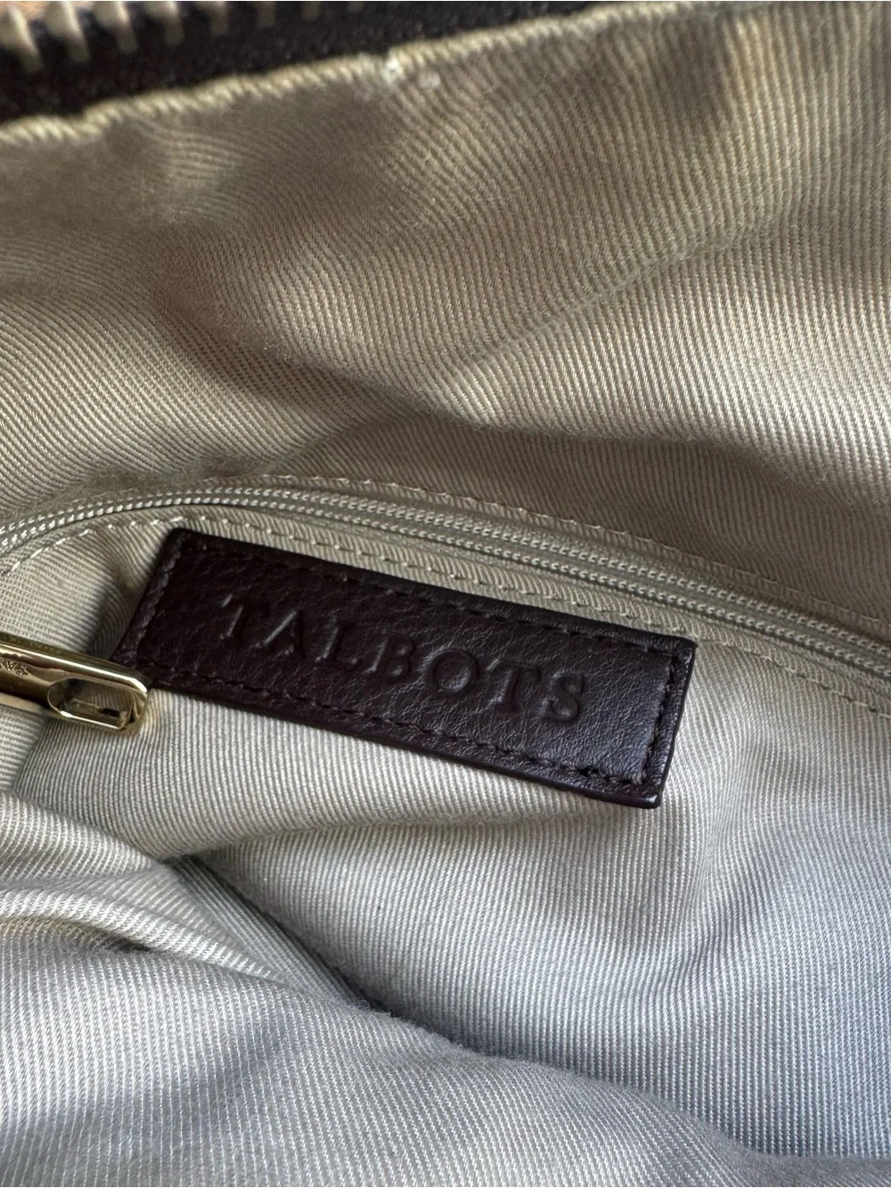 Talbots Brown Leather Hobo Bag